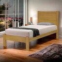 Ver imagem 2 de Cama Solteiro Lara Madeira Maciça Vintage Retrô Reforçada Alta Qualidade Imbuia