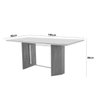 Mesa para Sala de Jantar Pillar 180cm Moderna Mobília Cinamomo Imbuia-metal Off White-off Whit - 7