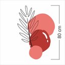 Ver imagem 5 de Adesivo Floral Boho Vermelho Estilo Nórdico 55x80 Minimalista Mod.02
