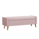 Ver imagem 2 de Recamier Bau Paris 1,20m Suede Rosa Bebe - Inova Decor Inova Decorações