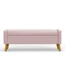 Ver imagem 1 de Recamier Bau Paris 1,20m Suede Rosa Bebe - Inova Decor Inova Decorações