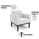 Ver imagem 4 de Namoradeira e 2 Poltronas Base Madeira Preto Marisa Bouclê D03 - D’Rossi