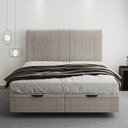 Ver imagem 7 de Cama Queen Flutuante Baú Cabeceira 160cm Fly S05 Linho Bege - Mpozenato