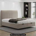 Ver imagem 2 de Cama Queen Flutuante Baú Cabeceira 160cm Fly S05 Linho Bege - Mpozenato