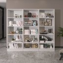 Ver imagem 1 de Kit 3 Estantes Multiuso com 15 Prateleiras com Amplo Espaço Espresso Móveis Branco