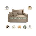 Ver imagem 2 de Poltrona Sofá-cama Valence Premium 90cm SoftGel D33  Linho Bege