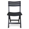 Kit 2 Cadeiras de Plástico Dobrável Bistrô Preta com Encosto - 5