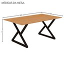 Ver imagem 4 de Sala de Jantar Mesa 160x90 4 Cadeiras Allegra Estilo Moderno