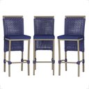 Ver imagem 1 de 3 Banqueta em Alumínio Roma Fendi Corda Náutica Tecido 10