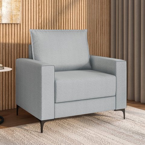 Poltrona para Sala de Estar com Pés de Metal Coleção Premium