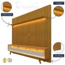 Ver imagem 2 de Painel e Rack Ripado com LED Nobre Clean 230 Naturale Off White - Gelius