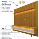 Ver imagem 3 de Painel e Rack Ripado com LED Nobre Clean 230 Naturale Off White - Gelius