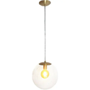 Ver imagem 2 de Kit 2 Pendente Redondo Esfera 20cm Dourado e Vidro Cristal Madelustre