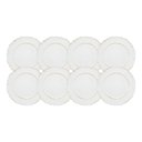 Ver imagem 1 de Jogo 8 Sousplat Redondo Patinado Plástico Moon Branco Lyor 33cm