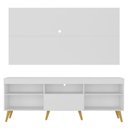 Ver imagem 2 de Rack Com Painel Tv 65" Retrô Flórida Up Mp142 Branco/natural