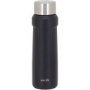 Ver imagem 1 de Garrafa Térmica Squeeze Academia Treino 23x7x7cm 500ml Inox Preto Parede Dupla Just Life