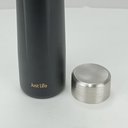 Ver imagem 4 de Garrafa Térmica Squeeze Academia Treino 23x7x7cm 500ml Inox Preto Parede Dupla Just Life