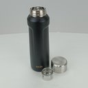 Ver imagem 3 de Garrafa Térmica Squeeze Academia Treino 23x7x7cm 500ml Inox Preto Parede Dupla Just Life