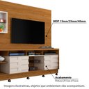 Ver imagem 2 de Rack com Painel Heitor c/Rodízios - Off White/Natural