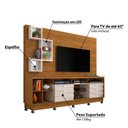 Ver imagem 4 de Rack com Painel Heitor c/Rodízios - Off White/Natural