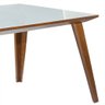 Mesa de Jantar Retangular Prisma Amêndoa c/ Vidro Off White 160x90cm Fabrispuma - 3