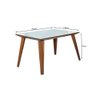 Mesa de Jantar Retangular Prisma Amêndoa c/ Vidro Off White 160x90cm Fabrispuma - 2