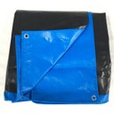Ver imagem 1 de Lona Multiuso Impermeável Cargas Camping em Polietileno Azul/Preto 300 Micras - 11x4,5