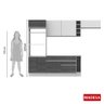 Armário de Cozinha Completa 290cm Rustic/Branco Safira Madesa 04 - 9