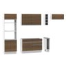 Armário de Cozinha Completa 290cm Rustic/Branco Safira Madesa 04 - 4
