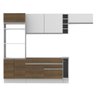 Armário de Cozinha Completa 290cm Rustic/Branco Safira Madesa 04 - 3