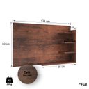 Ver imagem 4 de Painel de Parede para Tv Sala Elegante 4 Prateleira Café