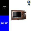 Ver imagem 3 de Painel de Parede para Tv Sala Elegante 4 Prateleira Café