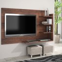 Ver imagem 1 de Painel de Parede para Tv Sala Elegante 4 Prateleira Café