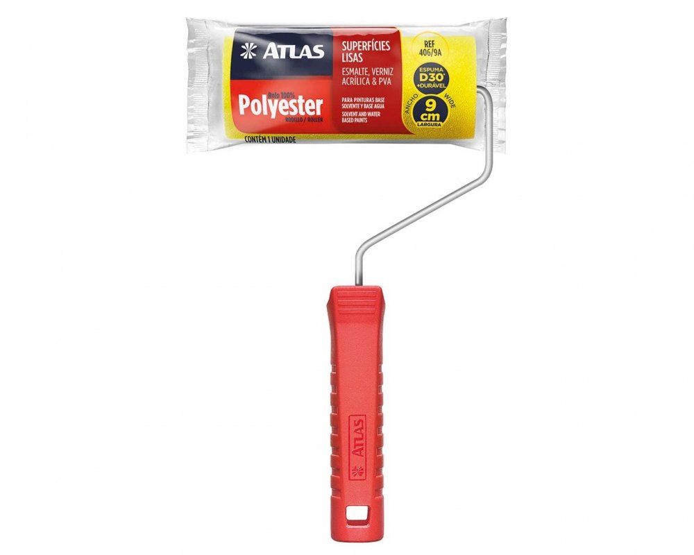 Rolo Espuma Atlas Amarelo 09cm 406/9a