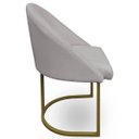 Ver imagem 2 de Poltrona Cadeira para Sala Base de Metal Orgânica Industrial Confortável e Reforçada Clínica e Recep