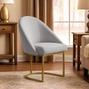 Ver imagem 1 de Poltrona Cadeira para Sala Base de Metal Orgânica Industrial Confortável e Reforçada Clínica e Recep