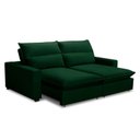 Ver imagem 4 de Sofa 2 Lugares Retrátil Reclinavel 200cm Veludo Verde Andreza