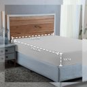 Ver imagem 3 de Roupa Cama Casal 300 Fios Lençol com Elástico de Algodão:branco