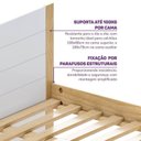 Ver imagem 5 de Guarda-Roupa Modulado Wave e Bicama Casinha com Mini Escorrega New Garden Casatema MadeiraOriginals Branco/Marrom