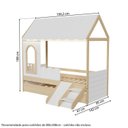 Ver imagem 3 de Guarda-Roupa Modulado Wave e Bicama Casinha com Mini Escorrega New Garden Casatema MadeiraOriginals Branco/Marrom