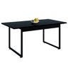 Mesa de Jantar para 6 Lugares 120x80 para Cozinha Sala de Jantar com Pés de Ferro:preto - 2