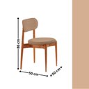 Ver imagem 4 de Conjunto Sala de Jantar Mesa Hope Tampo 120cm Redondo Laminado e 4 Cadeiras Hope Soft Marrom/Atacama