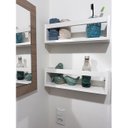 Ver mais imagens de 2 Nichos Para Banheiro Prateleira organizadora lavabo porta Xampu Estante Esmaltes 40 cm