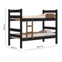 Ver imagem 4 de Beliche Prisma Plus 100% MDF Preto Jequitibá J&A Móveis