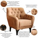 Ver imagem 3 de Poltrona Decorativa Shaula Pés em Madeira Terracota - Larbelle Móveis