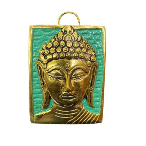 Escultura Decorativa Buda em Relevo Dourado ? Arte Indiana para Paz e Harmonia