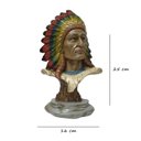 Ver imagem 2 de Estatueta Decorativa Busco Cacique Indígena Masculino