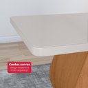 Ver imagem 5 de Conjunto Sala de Jantar Mesa Easy Tower 170x90cm Mdf/vidro com 6 Cadeiras Confort Veludo Creme