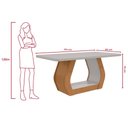 Ver imagem 3 de Conjunto Sala de Jantar Mesa Easy Tower 170x90cm Mdf/vidro com 6 Cadeiras Confort Veludo Creme