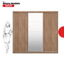Ver imagem 4 de Guarda Roupa Casal com 3 Portas e 1 com 4 Espelhos 100% MDF London Yescasa